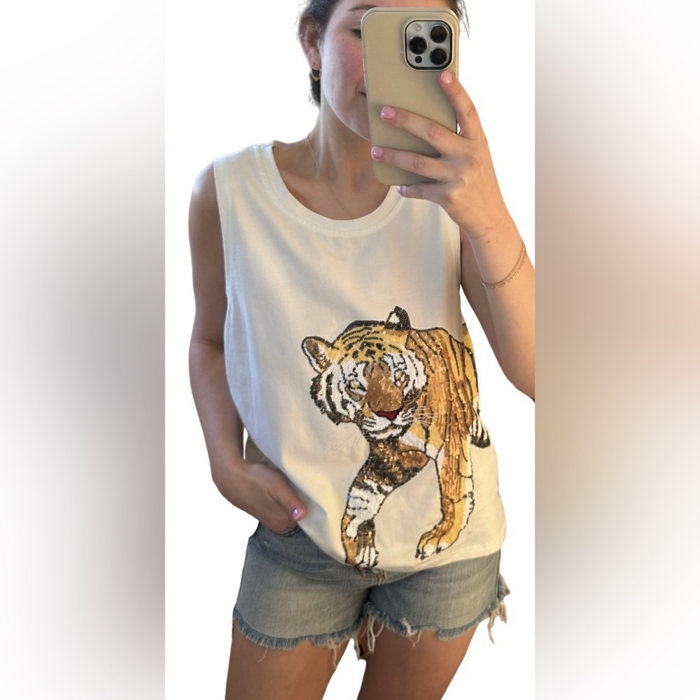 Sparkle City Wrap Around Tiger Tank - S